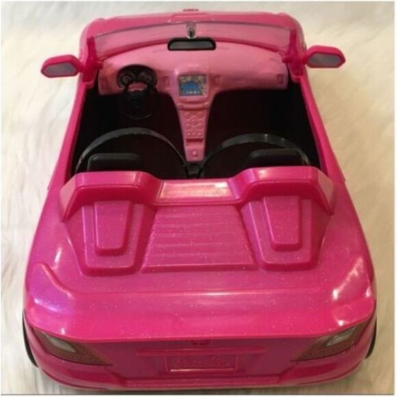 Barbie Glam Convertible Car Hot Pink Two Seat Cruiser Vacation Beach California - Picture 6 of 8